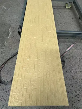 Yellow Long Stone Brick Pattern Metal Exterior Wall Insulation Decorative Panel