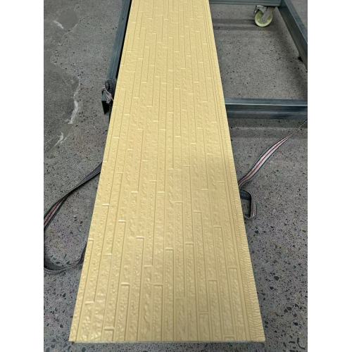 Yellow Long Stone Brick Pattern Metal Exterior Wall Insulation Decorative Panel