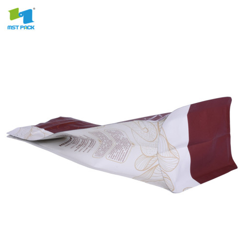 Reusable best flat bottom foil tea bag packaging