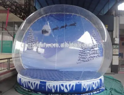 Winter wonderland 0.5mm PVC tarpaulin giant inflatable snow globe show ball