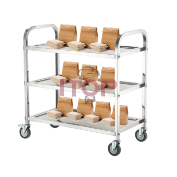 3-Tier Stainless Steel Removable Dining Service Cart