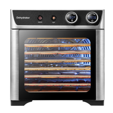 8-Tray Food Dehydrator Machine - Stainless Steel Fruit and Vegetable Dryer for Home Use