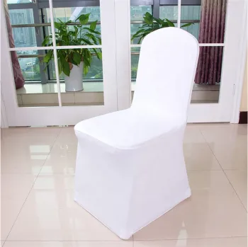 Wholesale Cheap Stretch Banquet Wedding Decoration White Spandex Chair Covers