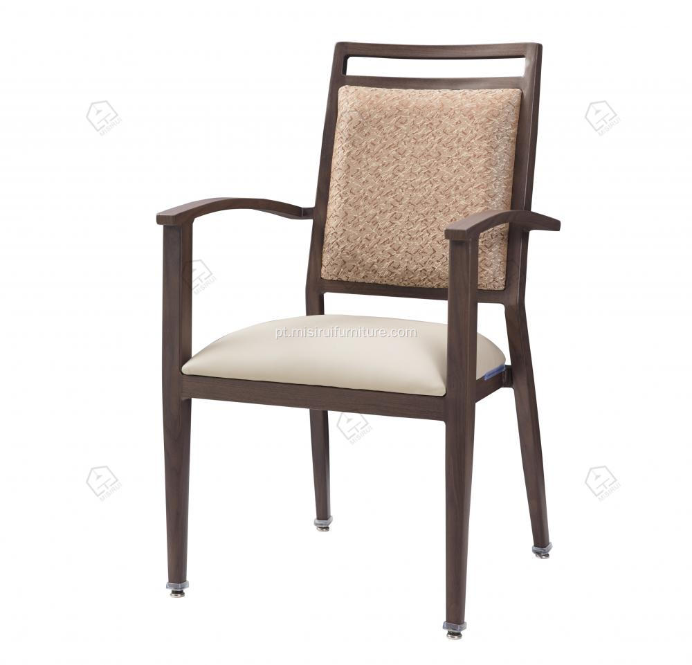 Cadeiras de apoio de braço de madeira de estilo minimalista moderno