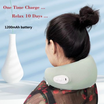 Masaje almohada inteligente calefacción eléctrica oficina conductor de cuello guardia de masaje en forma de U almohada