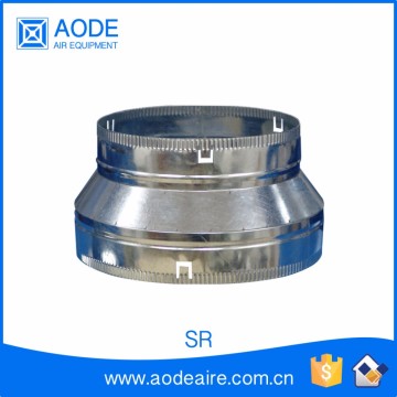 Galvanized Steel reducer for air ductwork accessories hvac damper and air conditioning parts, PR flexible ducting fitting units