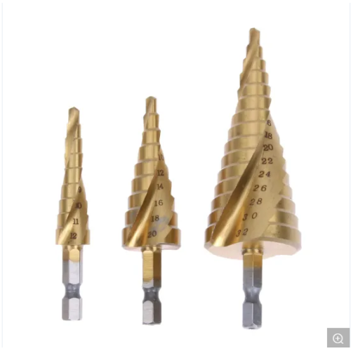 Straight and Spiral Flute HSS Step Drill Bit