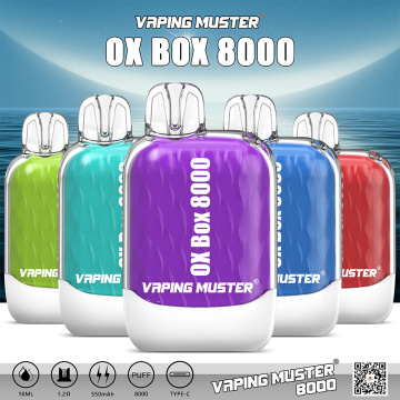 กล่องโอ๊ค Vape 8000 บุหรี่อิเล็กทรอนิกส์