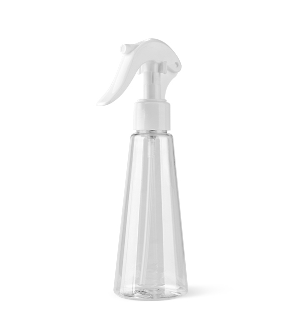 Groothandel 60 ml 120 ml 150 ml 250 ml nieuw model taps toelopende driehoekige doorzichtige plastic huisdiermateriaal Haar spray fouten fles