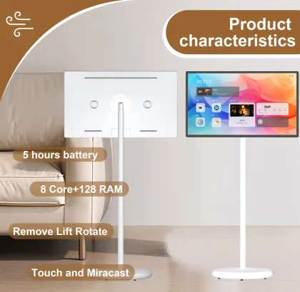 Battery Operated LCD TV Portable Smart TV WiFi Interface Smart TV Wireless LCD Display TV for Commercial Display and Training