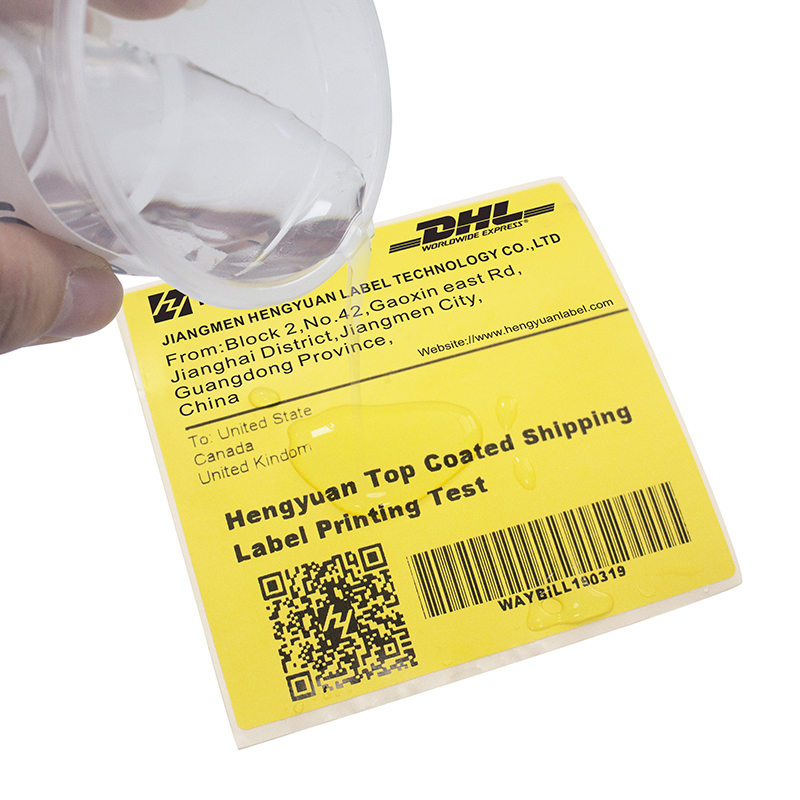 High Quality Yellow Shipping Address Label Sticker