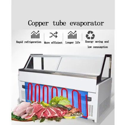 High Performance Meat Shop Service Counter Showcase in Supermarkets