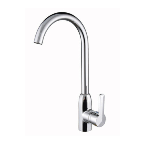 Down Single Handle Operation Chrome All Metal Body Kitchen Sink Faucet