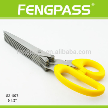 9-1/2" 7 blade shredder scissors Office Scissors ABS handle scissors S2-1075