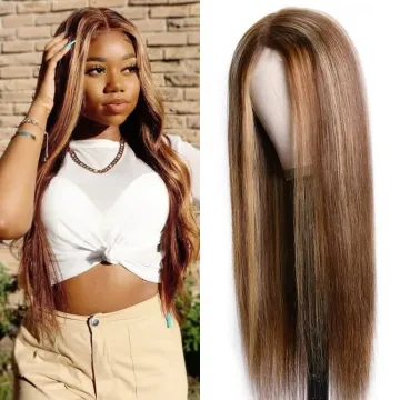 wholesale hot sell p4/27 woman hair virgin brazilian piano color human hair wigs