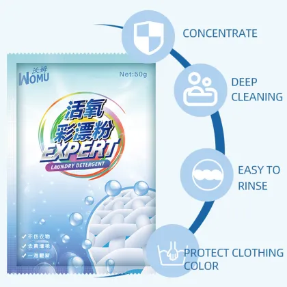 Laundry Detergent Household Cleaning Chemicals liquido para lavar ropa Portable washing powder Travel wear 50g Phosphorus free