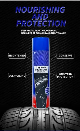 High Performance Car Tire Foam Brightener - Shiny Black Gloss, Decontamination, and Protection (650ml)