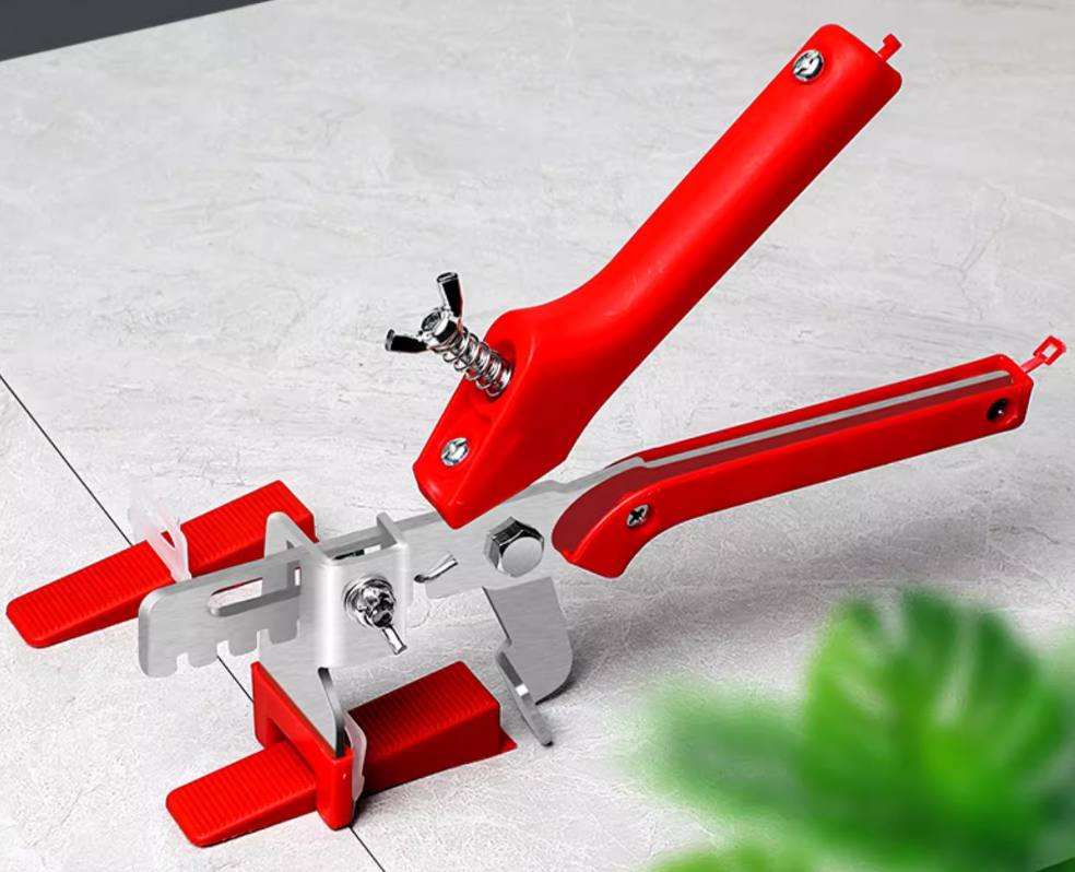 Tile seam leaving tool and leveler