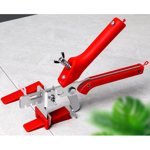 Tile seam leaving tool and leveler
