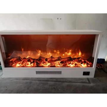 wall build in fireplace with LED flame effect
