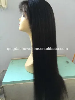 Most Popular 8A Grade Cheap Indian Human Hair 24 inch Yaki Natural Girls Hair Wig Full Lace Wigs For Black Women