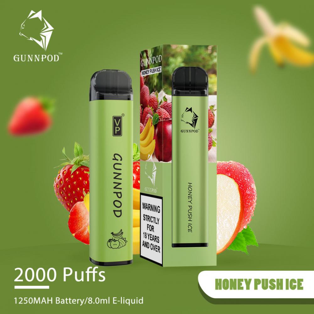 Gunnpod 26 Flavors 2000 Puffs يمكن التخلص منها