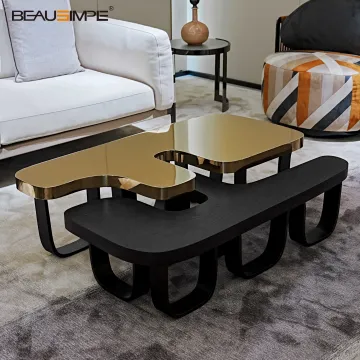 Elegant Gold-Black Coffee Table