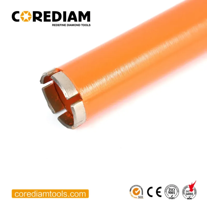 Diamond Wet Core Drill Bits with Mesh Roof Segment for Concrete Drilling