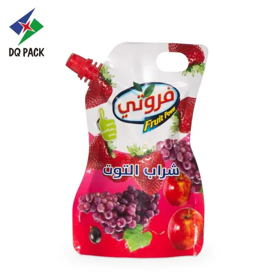 Stand up spout pouch for liquid packaging