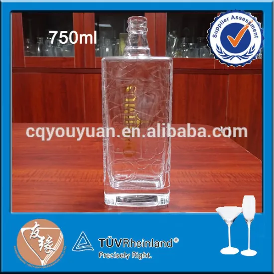 Designed vodka crystal bottle 750 ml for liquor