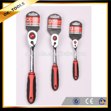 OK-TOOLS ratchet handle, 45T, curved handle with pear-type handle, good quality ratchet handle