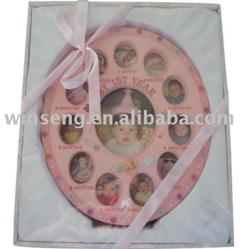 Polyresin Baby Pink Photo Frame