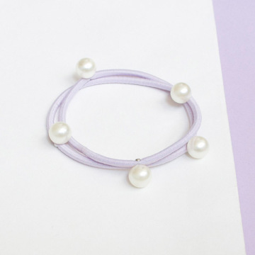 Pequeñas perlas perlas cabello cuerda pulsera pelo largo niñas adornos para el pelo