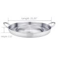 21.25 Inch Heavy Duty Stainless Steel Convex Comal