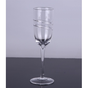 Handmade Clear Wine Glass Goblet Set of 2