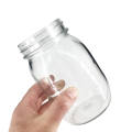 Silver nasos boshi bilan shisha Mason Jar