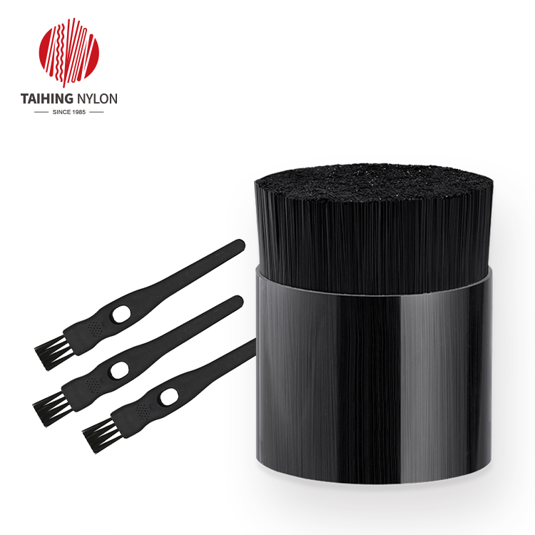 Conductive nylon filaments for electronic accessory brush