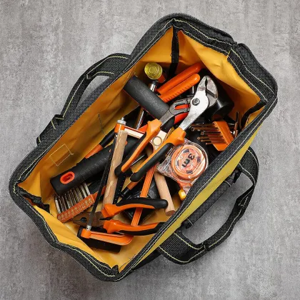 Customized 1680d Polyester Multipocket Tool Bag for Organizing Craftsman & Electrician Supplies