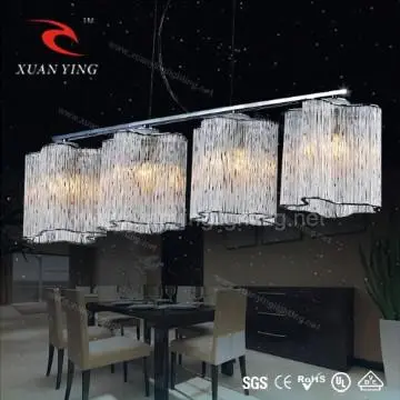 European style glass tube hanging light with E27 socket