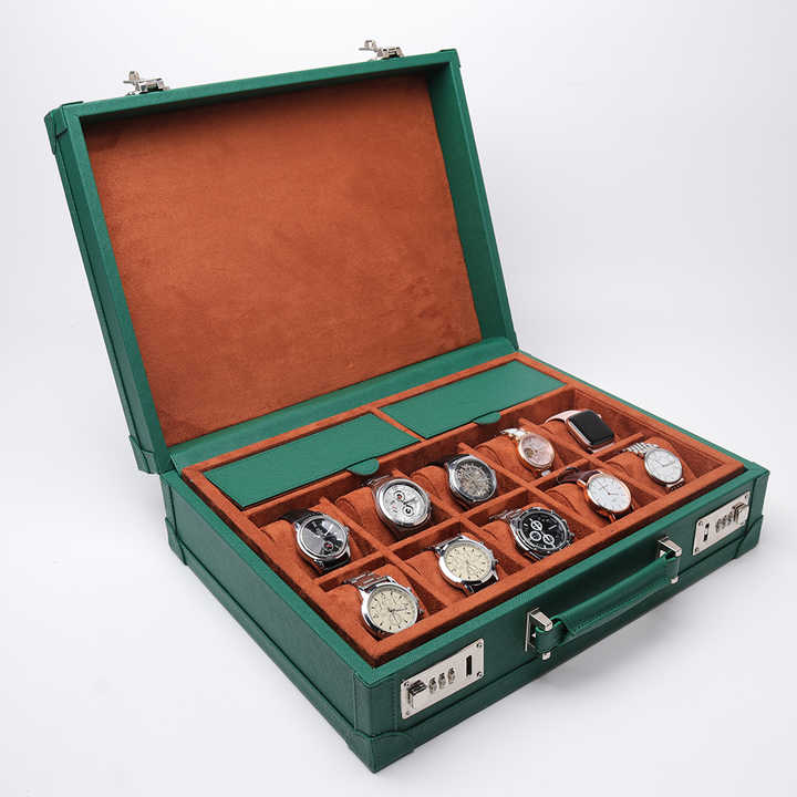 Customized Luxury Leather 10 slot watch Packaging Box