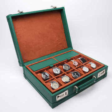Customized Luxury Leder 10 Slot Watch Packaging Box