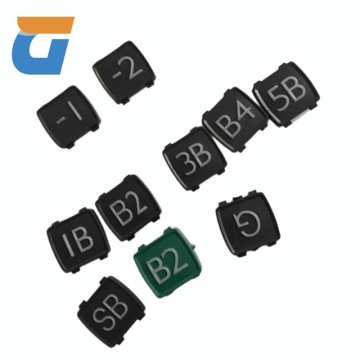 Mitsubishi Elevator Push Button Character Stickers: LHB-055A, Models 052, 051, 058, 056 - PVC Plastic Buttons