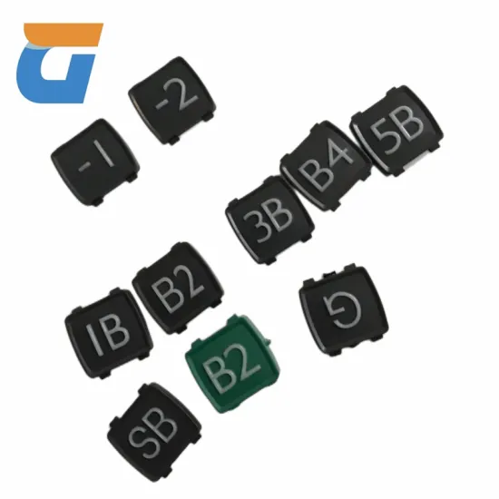 Mitsubishi Elevator Push Button Character Stickers: LHB-055A, Models 052, 051, 058, 056 - PVC Plastic Buttons