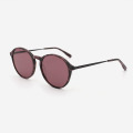 Oval Acetate And Metal Combined Female Sunglasses 23A8117