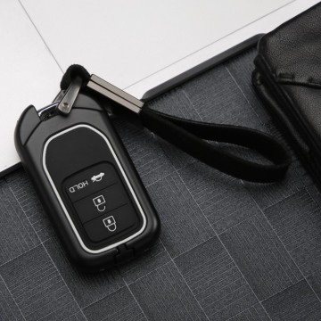 Carbon Fiber Silicone Car Remote Key Case Fob Cover for Honda Models