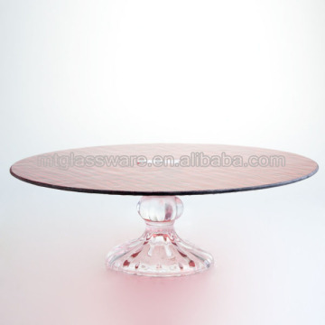 colorful large fruit glass plate tray with base