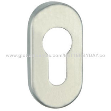Stainless Steel Security Oval Escutcheon for Door Lever Handle Lock, with Cylinder Hole