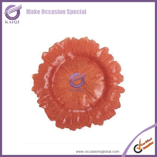 Cheap Wedding Accessories Cheap Wholesale Decoration Orange Charger Plates