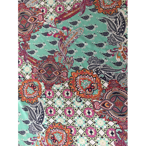 Paisley Design Rayon Poplin shuttle 45S Printing Fabric
