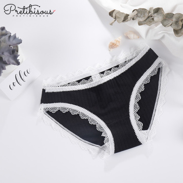 Hot sexy cotton briefs panty lace underwear